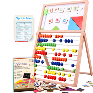 Holz-Zählrahmen mit 10 Rechenlektionen